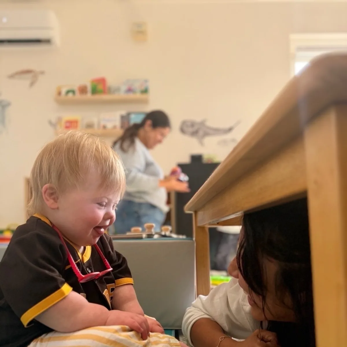 Therapist in classroom